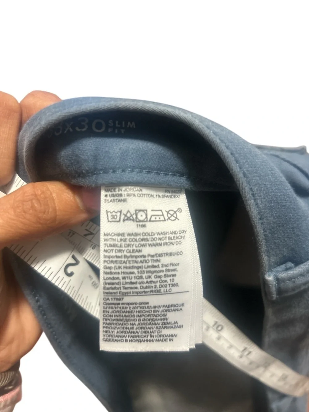 Banana Republic Traveler Pants 33x30 Slate Blue Slim Fit Stretch Casual Chino